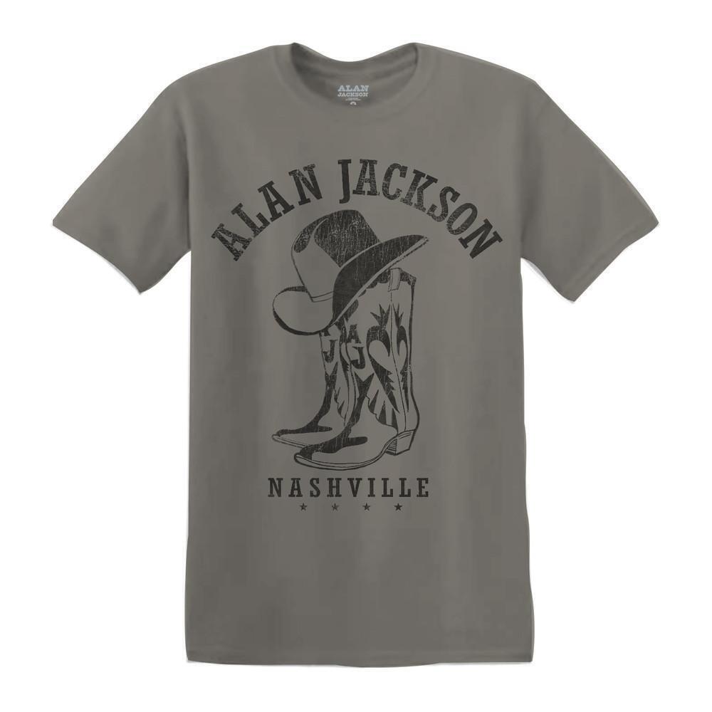 Alan Jackson Boots And Nashville Unisex Pigment Dye T Shirt